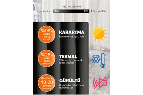 HARDAL SARISI BLACK OUT SATEN KARARTMA FON PERDE