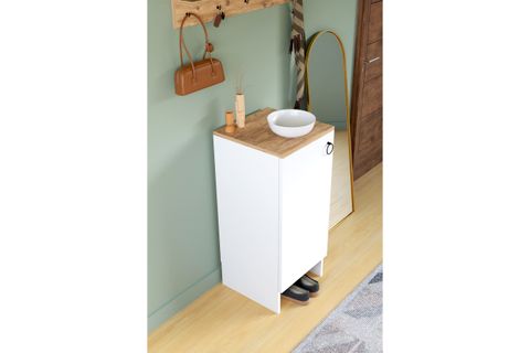 KABİ TEK KAPAKLI ÇOK AMAÇLI DOLAP, BEYAZ