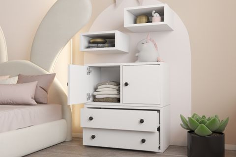 YUSUF KOMODİN, 2 KAPAK 2 ÇEKMECELİ, PNR-ÇŞFN-1001