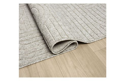 LARA İSKANDİNAV DOKUMA BUKLELİ MAKİNE HALISI, GRİ, DS623,  120X350