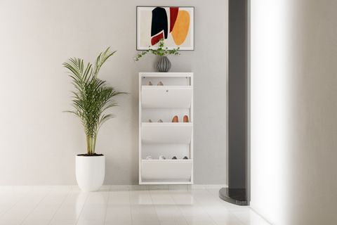 VEGA KİLİTLİ METAL AYAKKABILIK, BEYAZ, 3 KAPAKLI