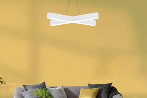 HEGZA LIGHTING PAPILLON LED AVİZE, BEYAZ KASA SARI IŞIK