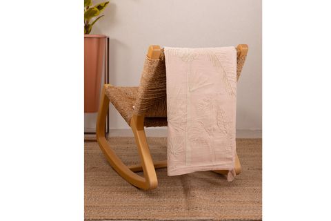 THE MİA THROW KOLTUK ŞALI PÜSKÜLLÜ PUDRA 170X130
