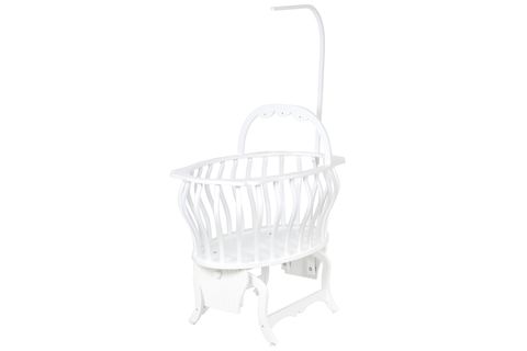 HÜNKAR SALLANIR PUANTİYELİ SEPET BEŞİK, BEYAZ, 60X100