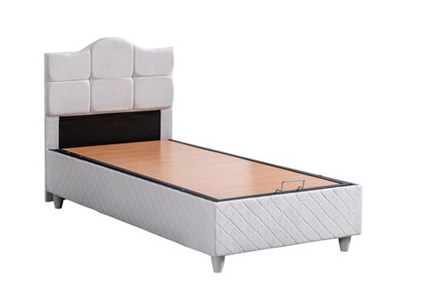 SOFİA TEK KİŞİLİK BAZA BAŞLIK YATAK SETİ BEYAZ 90X190