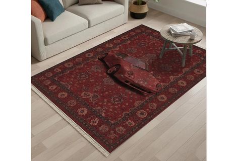 BORDO VİNTAGE CAR DOKUMA TABAN HALI, 495 YNG, 120X180 CM