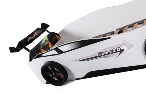 MUSTANG ARABALI YATAK SPORT IŞIKLI YATAK, BEYAZ