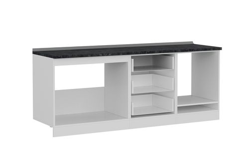 MİNAR 210 CM MUTFAK DOLABI BEYAZ 210-B3-ALT MODÜL