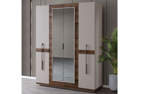 BENİTO AYNALI GARDIROP, 4 KAPAKLI