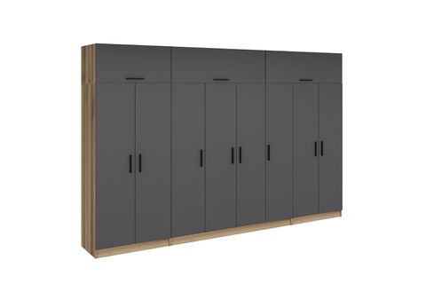 MİNAR KALE GARDIROP 4, 8 KAPAKLI, ANTRASİT