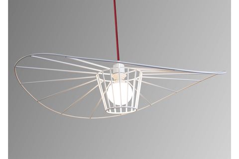 AYŞİN ŞAPKA ENDÜSTRİYEL AVİZE, BEYAZ KIRMIZI KABLOLU, ÇAP 80 CM