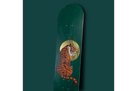 HOLY TIGER KAYKAY EL YAPIMI AHŞAP DUVAR DEKORU