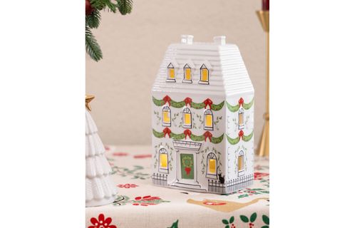 THE MİA DEKORATİF LED IŞIKLI EV BİBLO, 12X7X19 CM