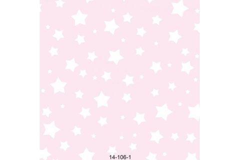 106-1 BN WALLPAPERS YİLDİZ PEMBE DESENLİ ÇOCUK ODASI DUVAR KAĞIDI  5 M²