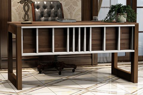 GİVAYO WOOD'S PRİME OFİS MASASI, CEVİZ BEYAZ