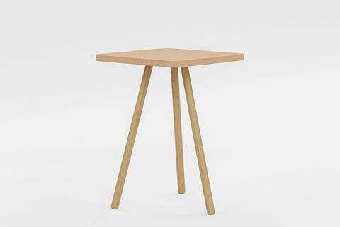 KOZİ KARE AHŞAP AYAKLI YAN SEHPA, CAPPUCCİNO