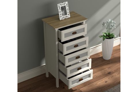 VALENA ŞİFONYER, 5 ÇEKMECELİ, 63 CM