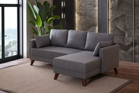 GLORİA MİNİ KÖŞE KOLTUK, GRİ, SAĞ KÖŞE