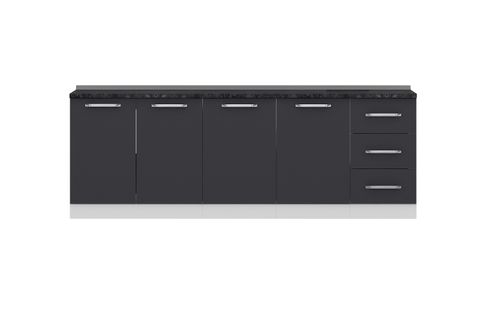 MİNAR 235 CM MUTFAK DOLABI BEYAZ ANTRASİT 235-A2-ALT MODÜL