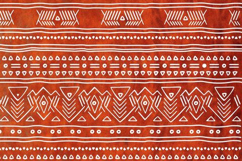 JUNGLE HALI BOHO İSKANDİNAV DESENLİ, KİREMİT BEYAZ, 80X150