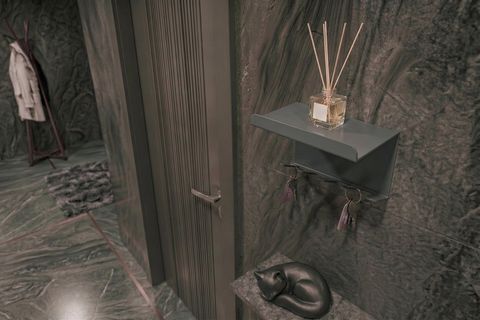 GALVANİZ METAL ANAHTARLIK RAF, CAM GRİ, 20X10X10 CM