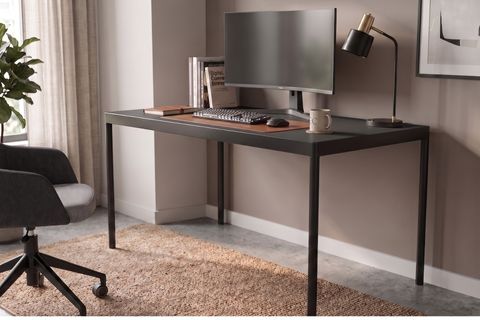 OFİSİMİ SELECT LİSA ÇALIŞMA MASASI, OFİS MASASI, MAT SİYAH, 120 CM