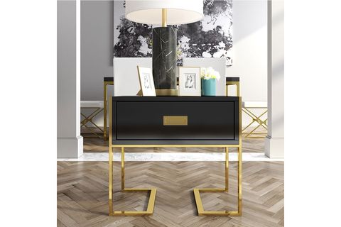 BARBARA METAL YAN SEHPA, GOLD SİYAH