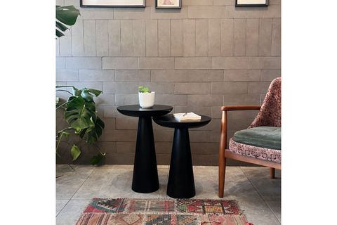 ZİGON MANTAR SEHPA MUSHROOM, İKİLİ, SİYAH