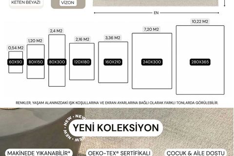 PERA HALI MİNİMALİST KREM BEYAZ SİSAL TARZI HALI FM02W 240X300 CM
