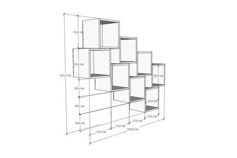 LEKSA PUZZLE MODÜLER ZİGZAG AÇIK RAFLI KİTAPLIK