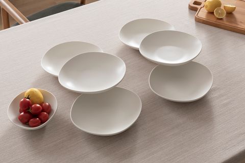 KİTCHEN ESSENTİALS STONEWARE MAT YEMEK TAKIMI, EKRU, 24 PARÇA