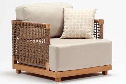 SARGAS RATTAN TEKLİ KOLTUK, KREM