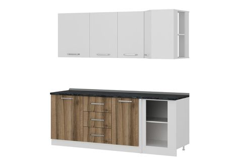 MİNAR 215CM KÖŞE MUTFAK DOLABI BEYAZ DORE K215D2