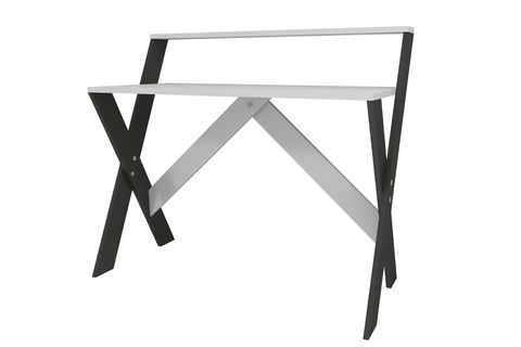 ÇAPRAZ AYAKLI DERS ÇALIŞMA MASASI, ANTRASİT BEYAZ, 50X90