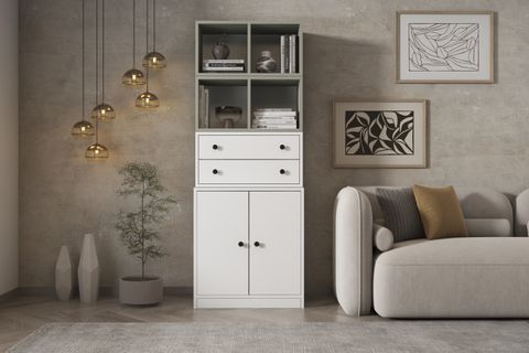 ZARA MATRİX HOME OFFİCE KİTAPLIK DOLABI ÇOK BÖLMELİ EV OFİS ÜNİTESİ PNR KTP 1129