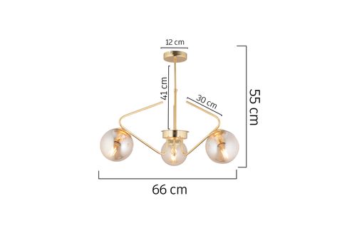 MİLDRED ÜÇLÜ AVİZE, GOLD