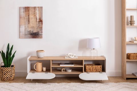 MİNDY TV SEHPASI, SAFİR MEŞE BEYAZ, 160 CM