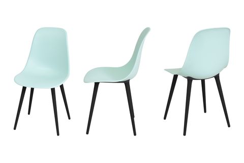 TİLİA SİYAH 4 SANDALYELİ BAHÇE BALKON BİSTRO SETİ, MİNT YEŞİLİ,  60X60 CM