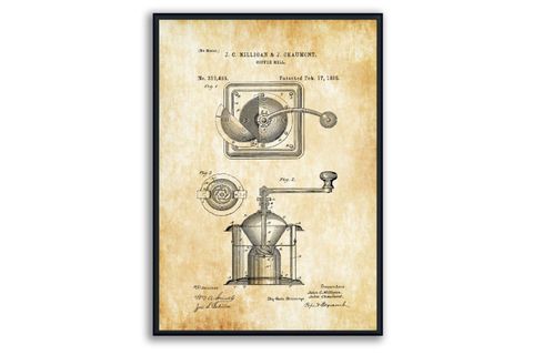 AHŞAP ÇERÇEVELİ VINTAGE COFFEE SET, 50X70