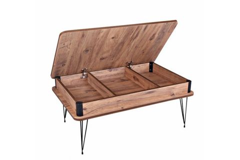 ZEREN GİZLİ BÖLMELİ ORTA SEHPA KOYU KAHVE