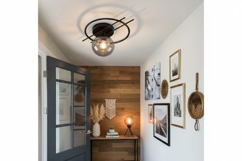 EVREN TEKLİ AVİZE, SİYAH FÜME CAMLI