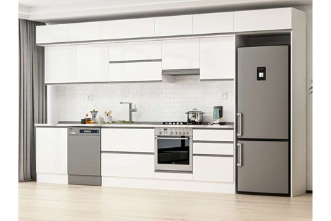 ALVİNKA 410X240 CM MUTFAK DOLABI, MB E90S60S60 1 BEYAZ SUNTALAM