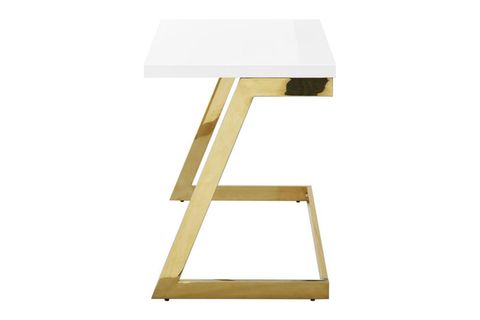 NYSA GOLD METAL ÇALIŞMA MASASI, BEYAZ