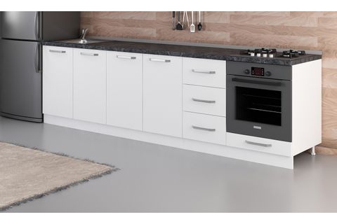 MİNAR 285 CM MUTFAK DOLABI BEYAZ 285-B6-ALT MODÜL