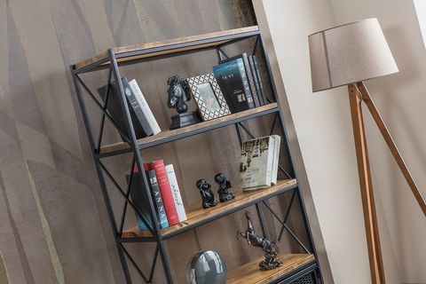 LOİRE LADİN AHŞAP KİTAPLIK, CEVİZ