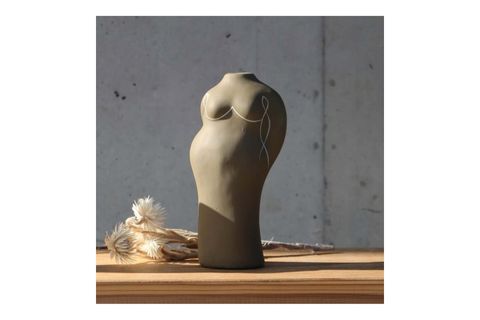 TERRACOTTA GÖVDE ŞEKİLLİ VAZO
