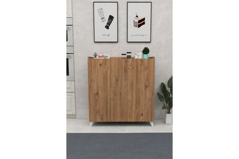 BOFİGO 3 KAPAKLI ÇOK AMAÇLI DOLAP ÇOK AMAÇLI MUTFAK DOLABI BANYO DOLABI AYAKKABILIK ÇAM