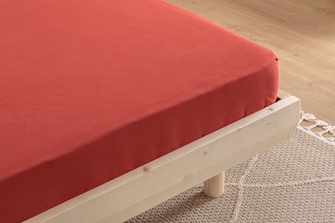 LUNA SİMPLY COLORS LASTİKLİ ÇARŞAF, TERRACOTA, ÇİFT KİŞİLİK