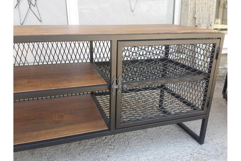 ÖZEL VİNTAGE TV SEHPASI CEVİZ