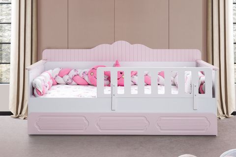 FLOWER YAVRULU MONTESSORİ KARYOLA, PEMBE
